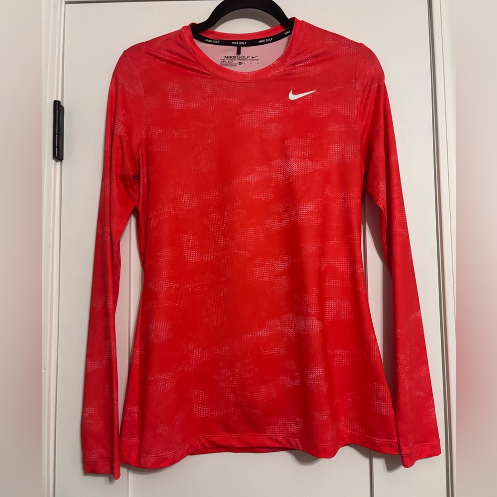 Nike Women's Vibrant Red Long Sleeve Tee
